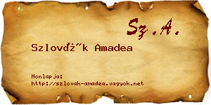 Szlovák Amadea névjegykártya
