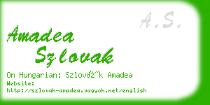 amadea szlovak business card